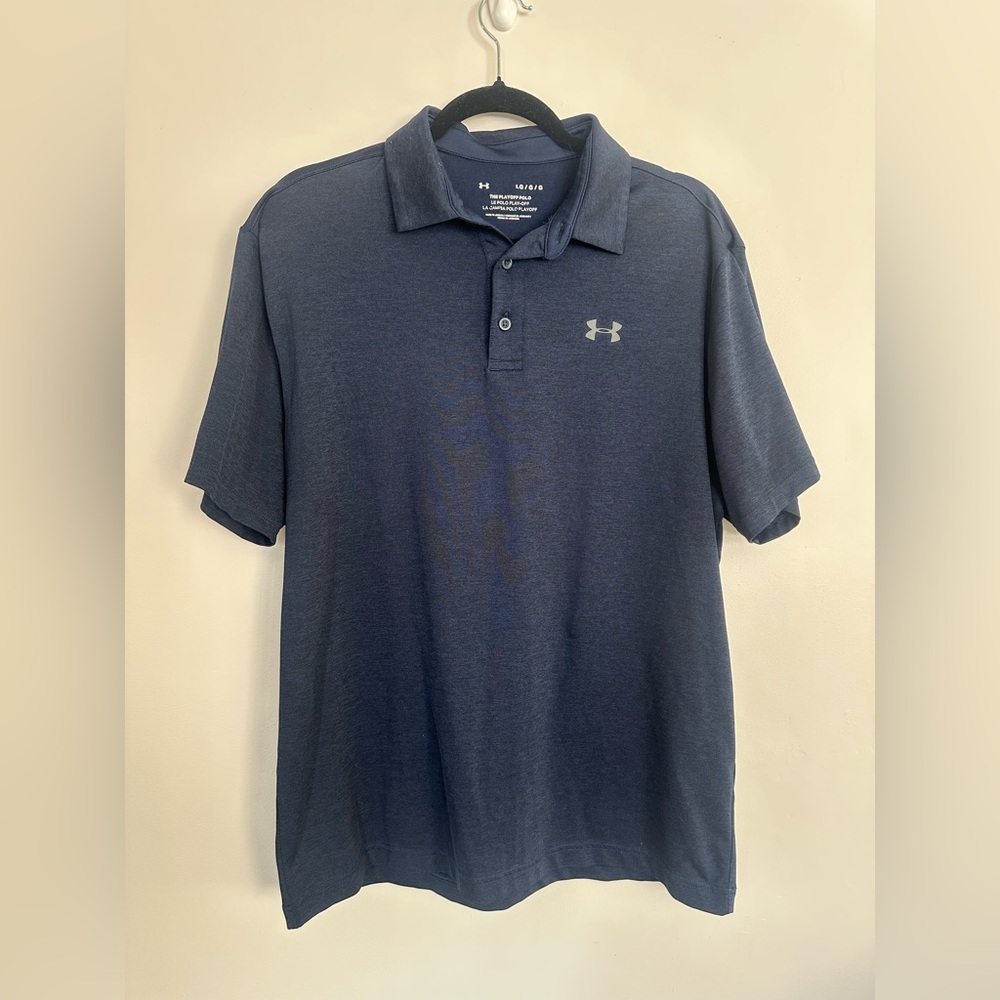 Under Armour Playoff Polo Short Sleeve Shirt Size L EUC - Picture 1 of 5